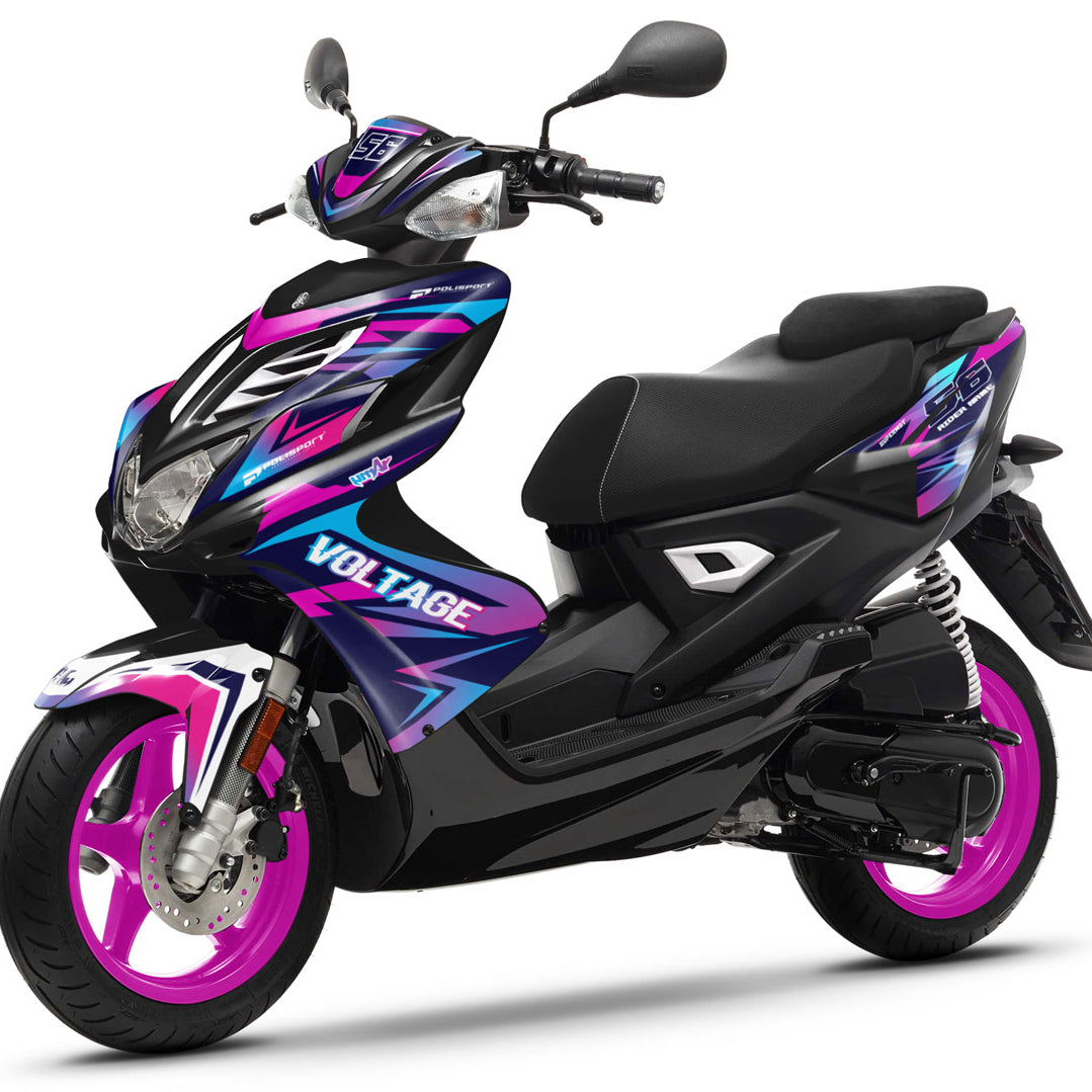 50cc Graphics kit Yamaha Aerox / MBK Nitro 2013-2019 Crazy Pink | motorcycle stickers | 50cc customization | armysctv