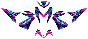 Dekor kit 50cc Yamaha Aerox / MBK Nitro 2013-2019 Verrücktes Pink | Motorradaufkleber | Personalisierung 50cc | armysctv
