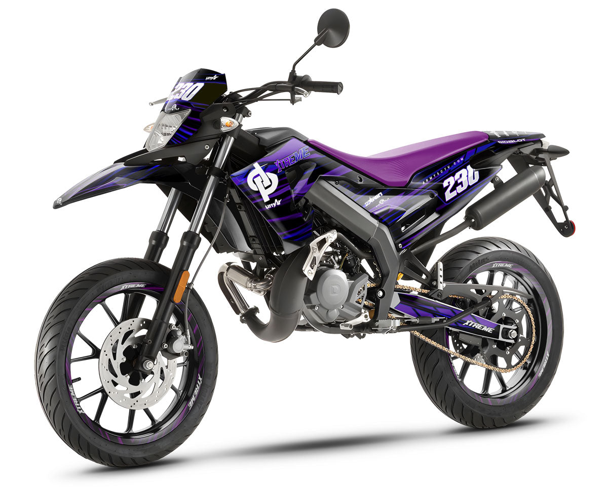 50cc Graphics kit Derbi Senda xtreme 2018-2025 Gold and platinum