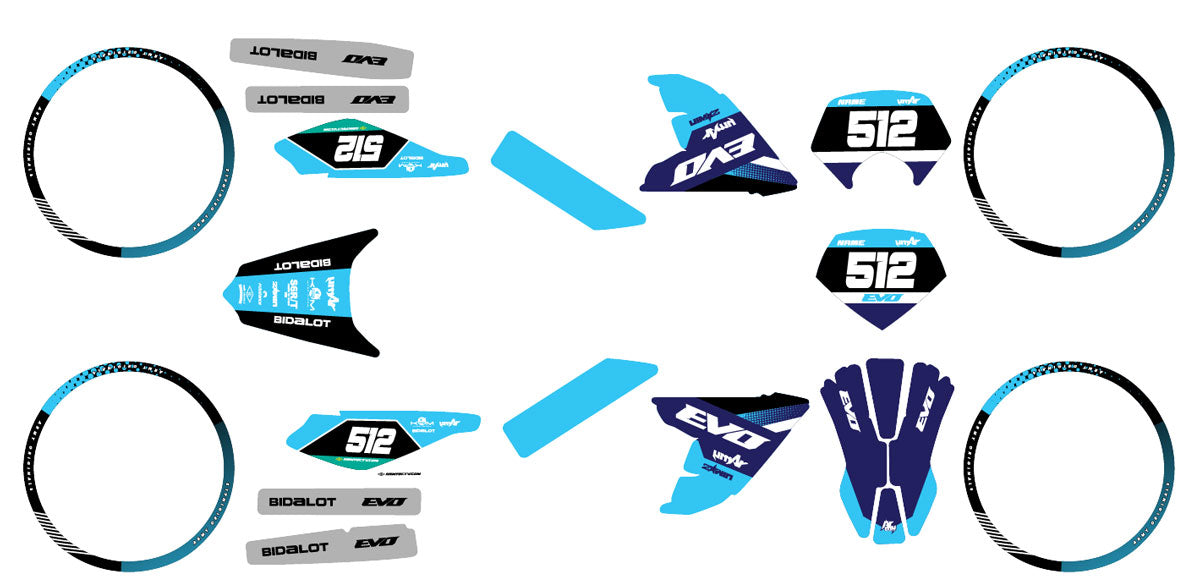 50cc Graphics kit Derbi Senda DRD Evo Hero