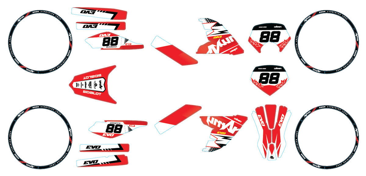 50cc Graphics kit Derbi Senda DRD Evo Legacy