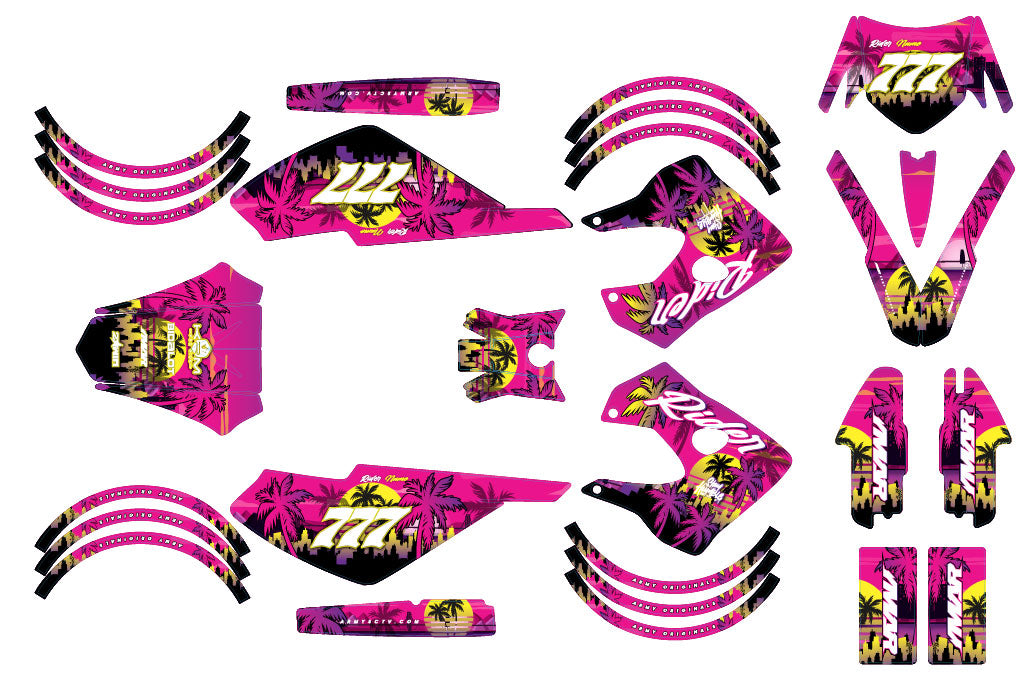 50cc Graphics kit Derbi Senda X-race/X-treme 2003-2009 Miami