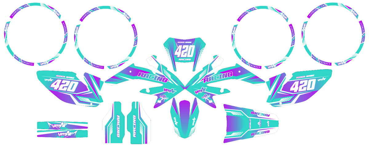 Graphics kit HM CRM 50 MX Sky Drift