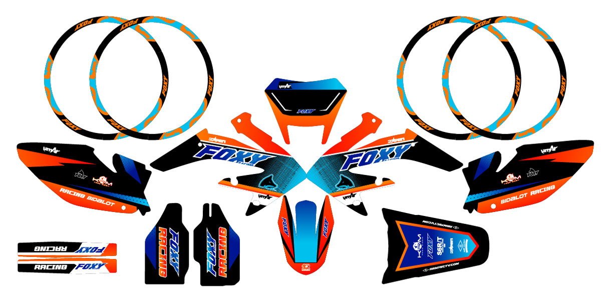 Graphics kit HM CRM 50 Sliding Orange Fox