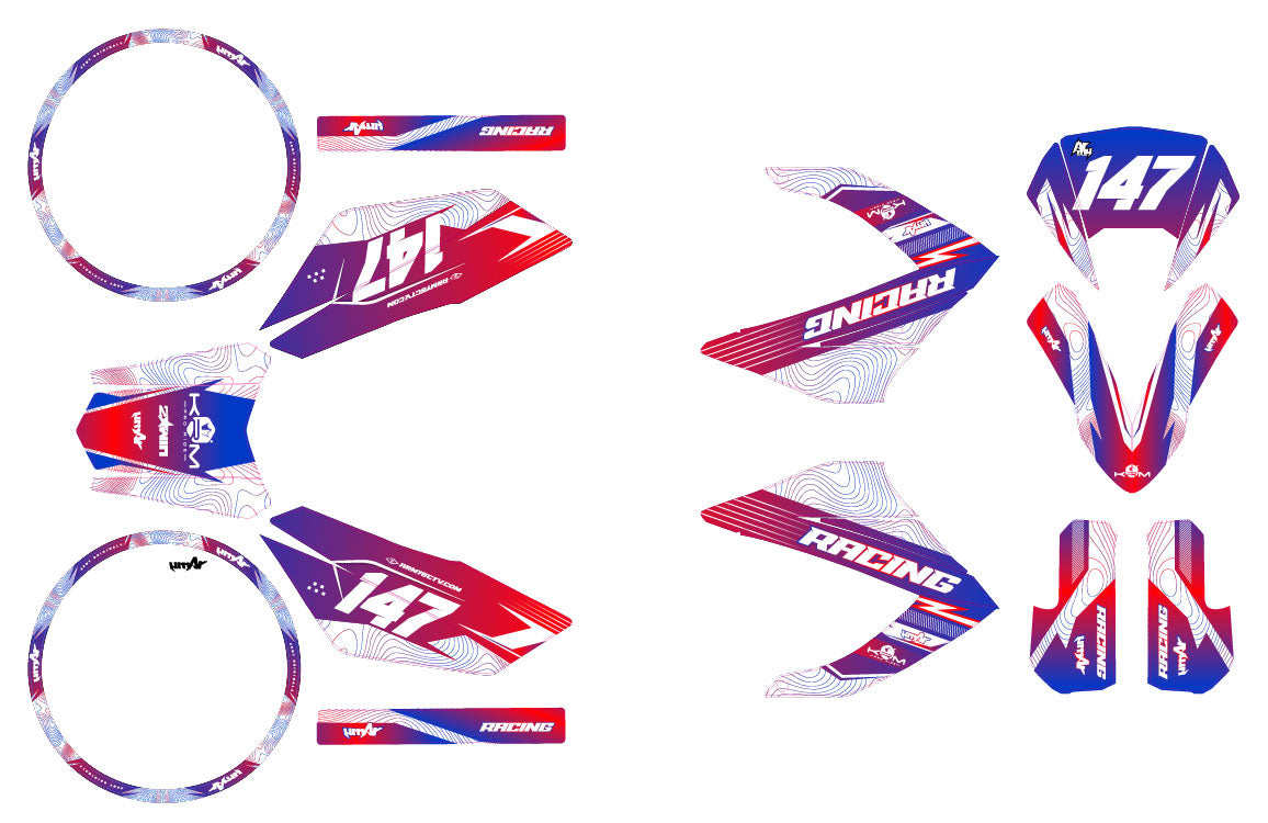 50cc Graphics kit Masai Razer 50 SM 2012-2025 France