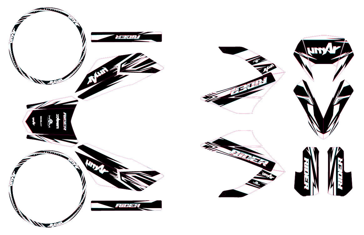 Kit pegatinas 50cc Masai Razer 2012-2025 Glitch