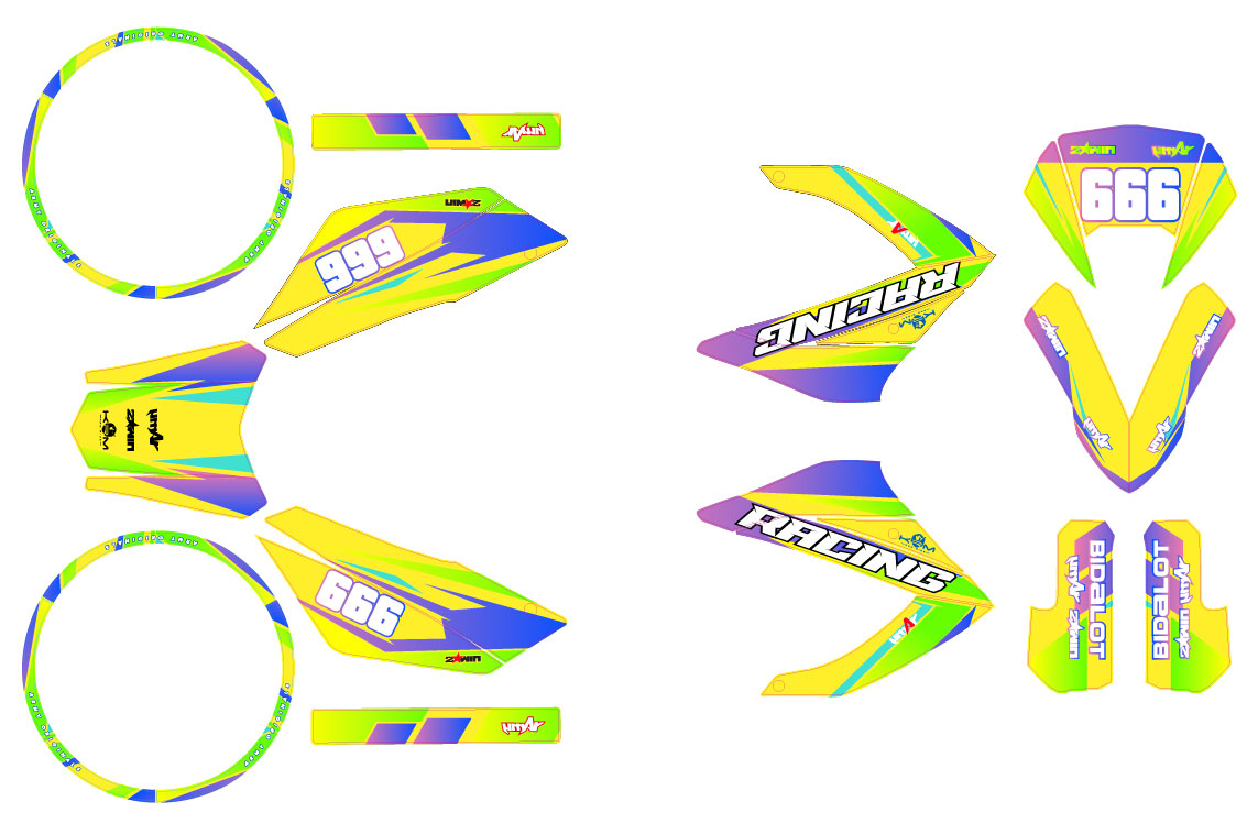 Kit déco 50cc Masai Razer 50 SM 2012-2025 Valentino