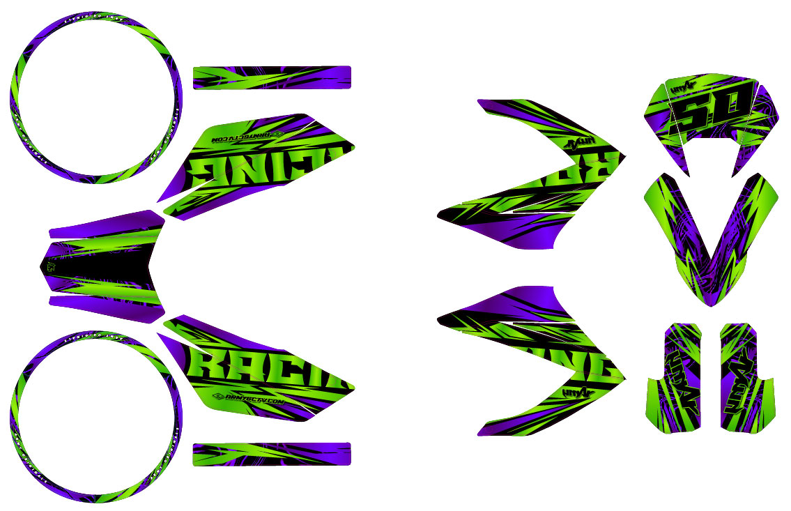 Kit pegatinas 50cc Masai Razer 2012-2025 Zontix