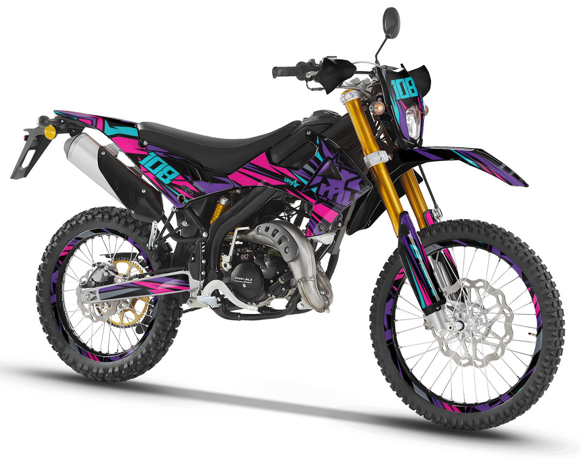 Kit déco Rieju MRT Off-Road 50cc 2022-2025 Electrify | autocollants moto | personnalisation 50cc | armysctv