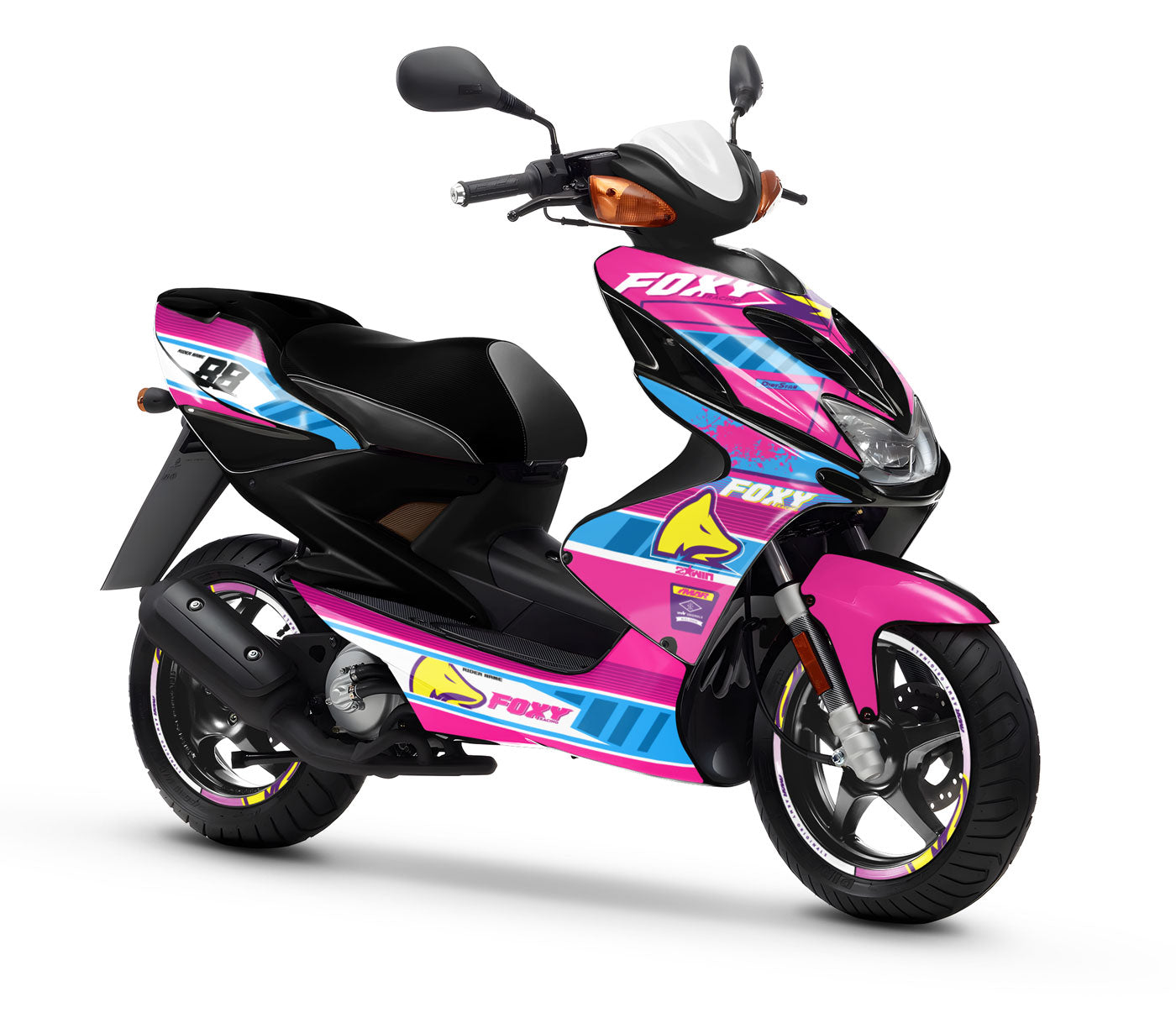 50cc Graphics kit Yamaha Aerox / Nitro (99-12) Pink Fox | Neon