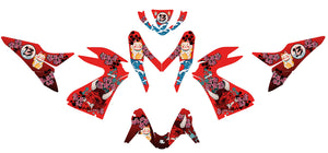 Dekor kit 50cc Yamaha Aerox / MBK Nitro 2013-2019 Arigato | Motorradaufkleber | Personalisierung 50cc | armysctv