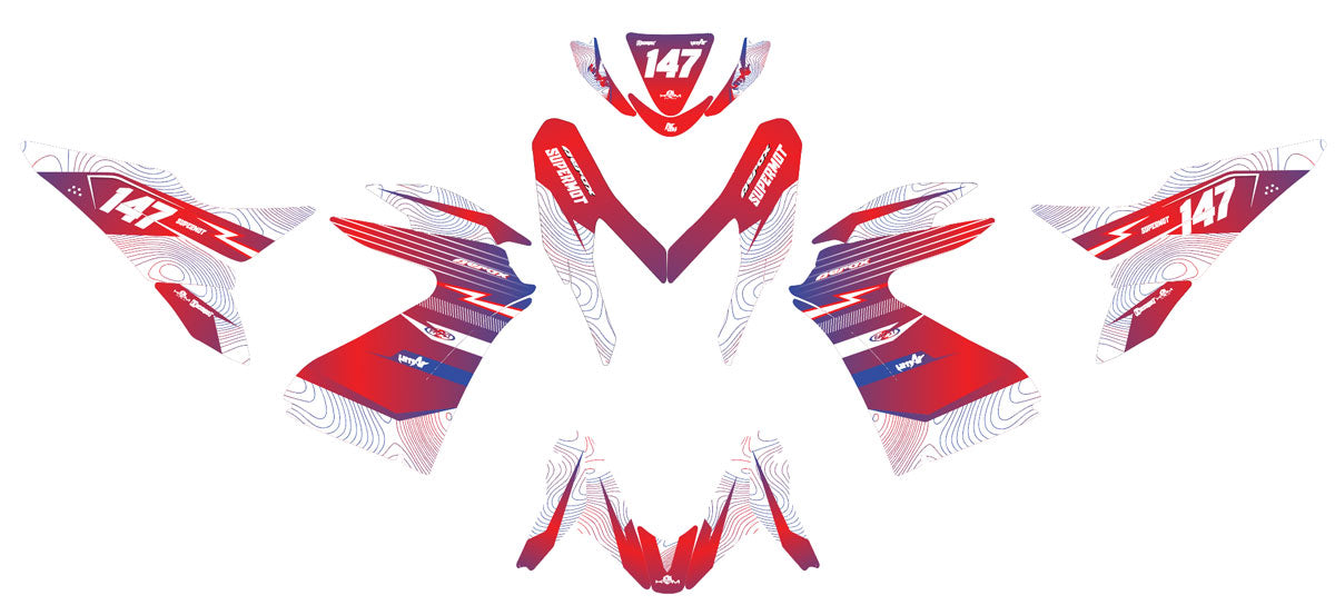 Kit déco 50cc Yamaha Aerox / MBK Nitro 2013-2019 France | autocollants moto | personnalisation 50cc | armysctv