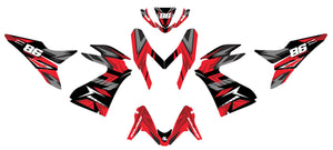 Dekor kit 50cc Yamaha Aerox / MBK Nitro 2013-2019 Frost | Motorradaufkleber | 50cc Personalisierung | armysctv