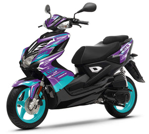Kit pegatinas 50cc Yamaha Aerox / MBK Nitro 2013-2019 Ninesky | pegatinas para moto | personalización 50cc | armysctv