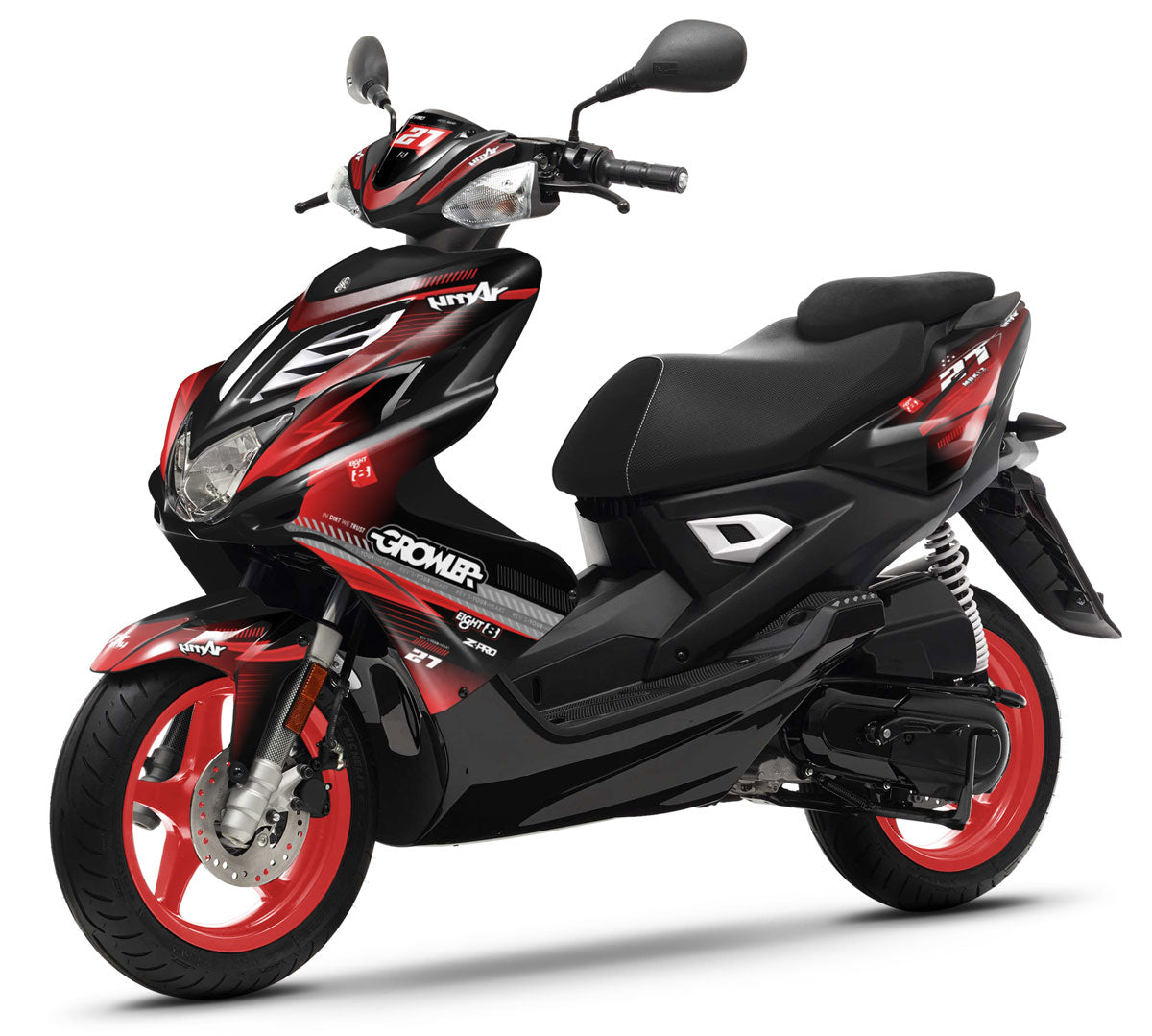 50cc Graphics kit Yamaha Aerox / MBK Nitro 2013-2019 Seventh | motorcycle stickers | 50cc customization | armysctv