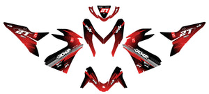 Dekor kit 50cc Yamaha Aerox / MBK Nitro 2013-2019 Siebte | Motorradaufkleber | 50cc Personalisierung | armysctv