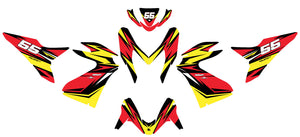 Dekor kit 50cc Yamaha Aerox / MBK Nitro 2013-2019 Stream | Motorradaufkleber | Personalisierung 50cc | armysctv
