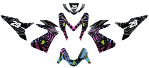 Kit pegatinas 50cc Yamaha Aerox / MBK Nitro 2013-2019 Remolino | pegatinas para moto | personalización 50cc | armysctv