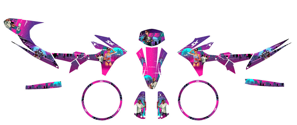 Kit grafiche Aprilia 125 SX 2025-2026 Vice City