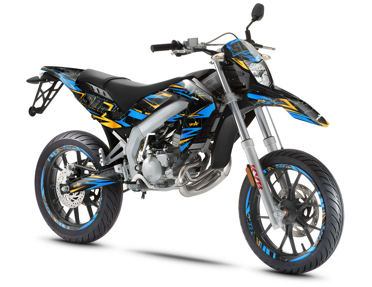 Kit pegatinas Aprilia 50 SX 2006-2017 Bleuz | pegatinas para moto | personalización 50cc | armysctv