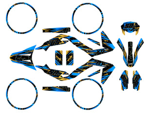 Aprilia 50 SX 2006-2017 Graphics kit Bleuz | motorcycle stickers | 50cc customization | armysctv