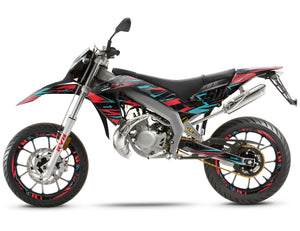 Aprilia 50 SX 2006-2017 Graphics kit Bleuz | motorcycle stickers | 50cc customization | armysctv