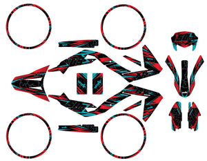 Aprilia 50 SX 2006-2017 Graphics kit Bleuz | motorcycle stickers | 50cc customization | armysctv