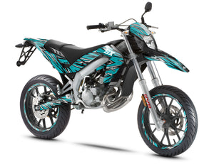 Dekor kit 50cc Cutvector - Kompatibel mit Aprilia SX/RX 2006-2017 bei Supermotorrädern mit modernem Design.