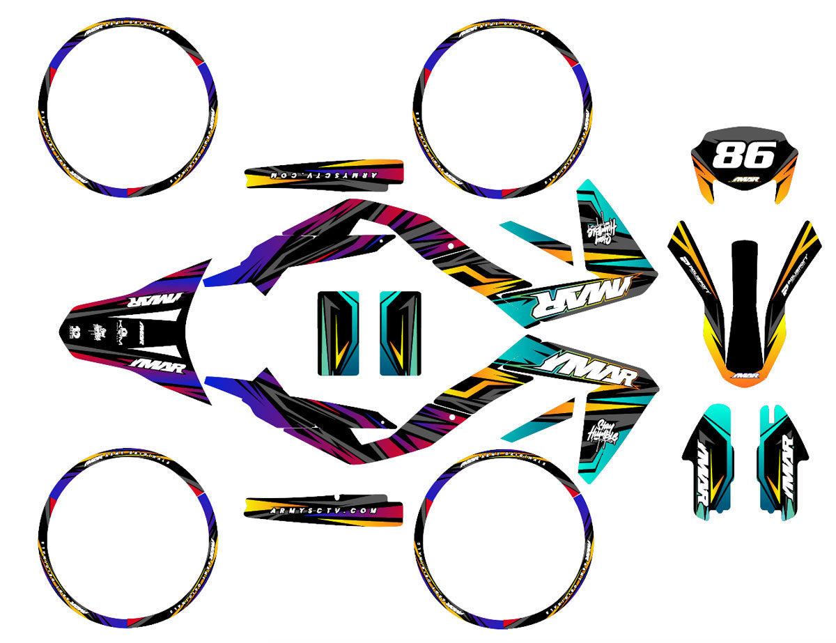 50cc Graphics kit Eclipse - Compatible with Aprilia SX/RX 2006-2017