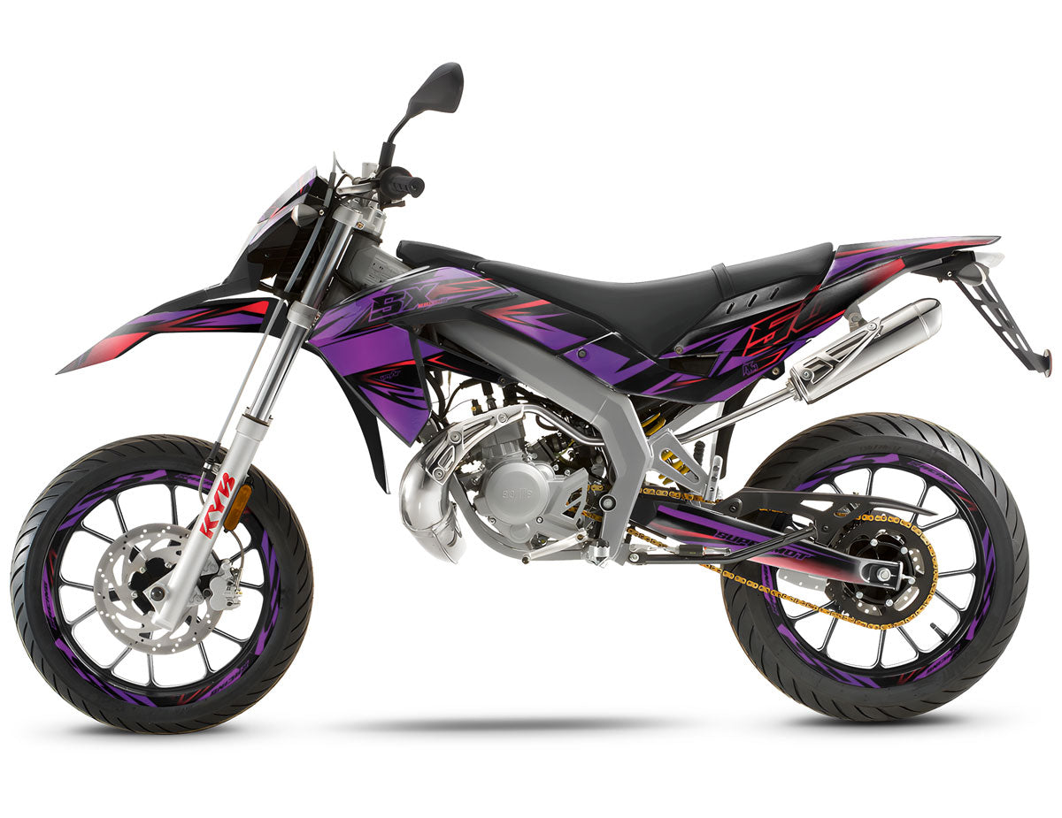 Kit pegatinas Aprilia 50 SX 2006-2017 Estilo Metálico | pegatinas para moto | personalización 50cc | armysctv