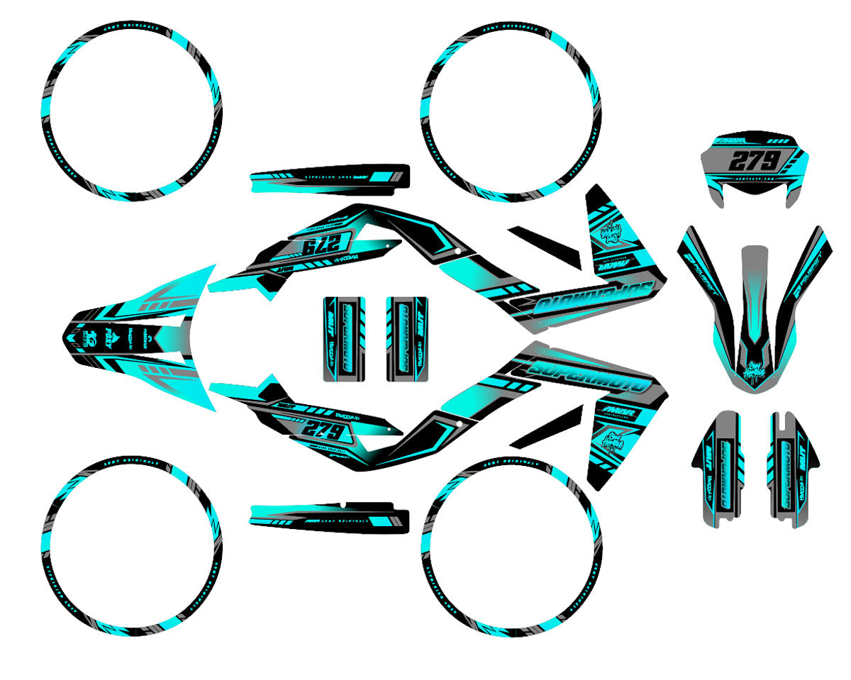 50cc Graphics kit Skynine - Compatible with Aprilia SX/RX 2006-2017