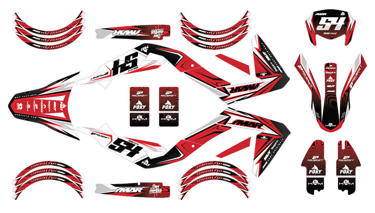 50cc Graphics kit Orion - Compatible with Aprilia SX/RX 2006-2017