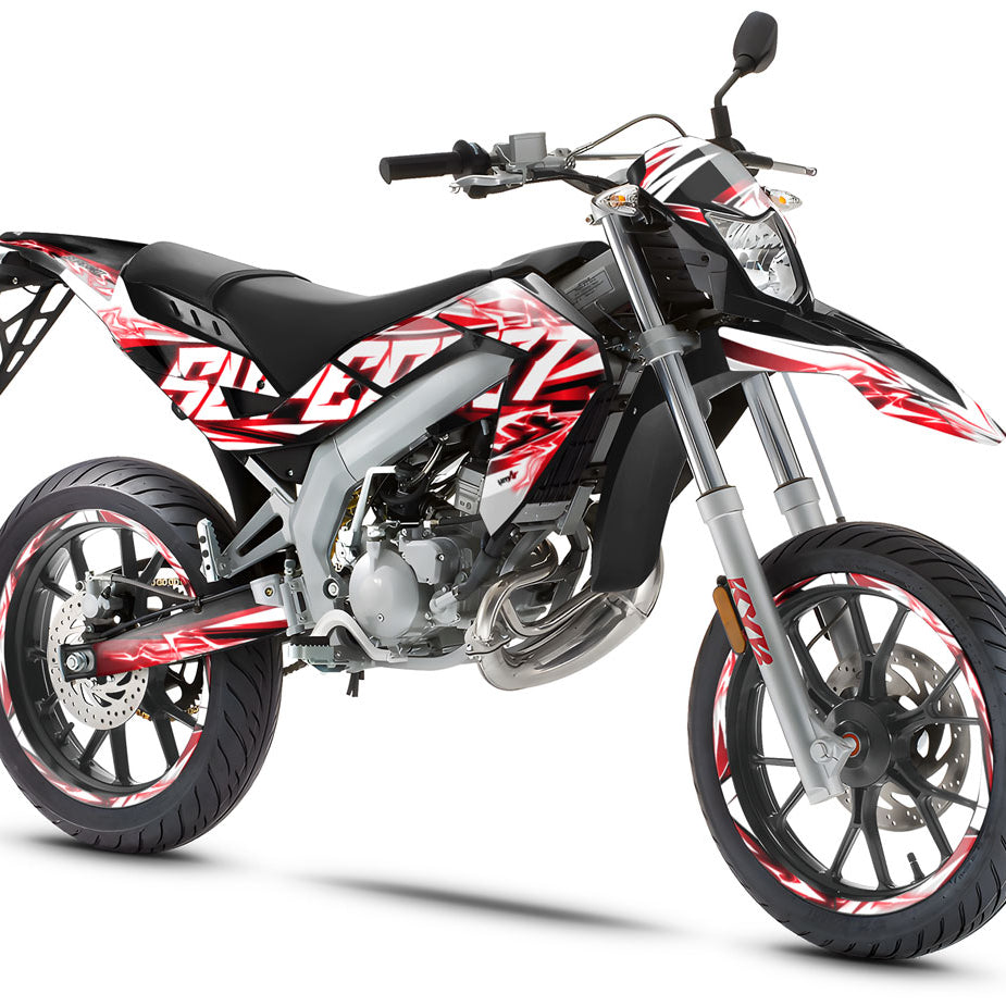 Kit pegatinas 50cc Shaker - Compatible con Aprilia SX/RX 2006-2017 para moto deportiva, diseño dinámico y colorido.