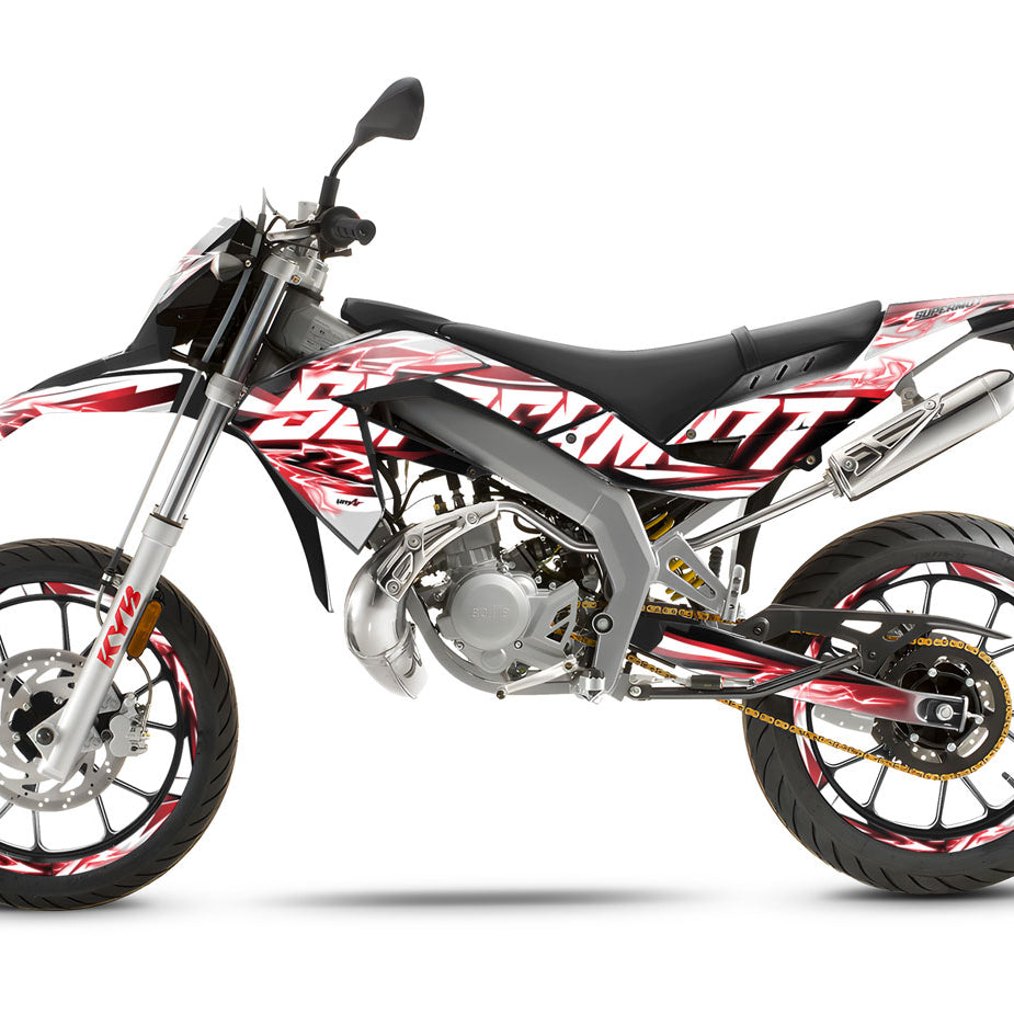Kit pegatinas 50cc Shaker - Compatible con Aprilia SX/RX 2006-2017 en moto ligera con diseño dinámico.