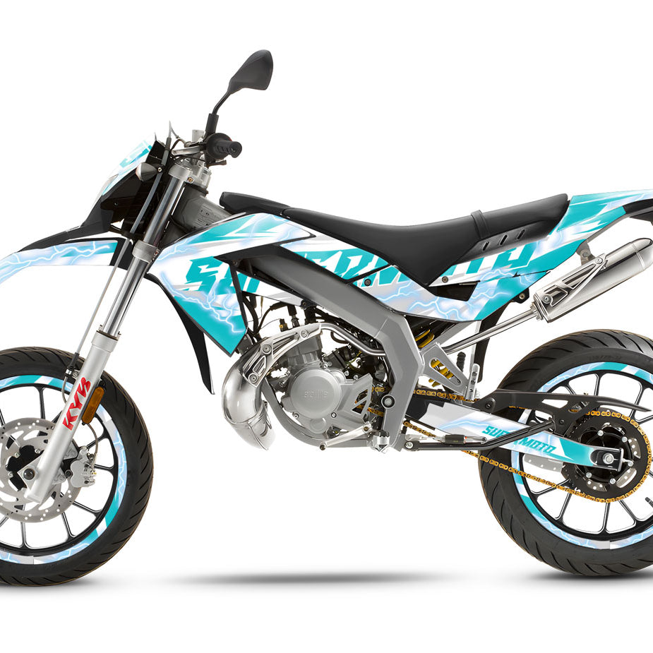 Kit pegatinas 50cc Superlight - Compatible con Aprilia SX/RX 2006-2017 en moto ligera con adhesivos gráficos.