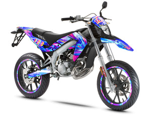 Dekor kit 50cc Ultravector - Kompatibel mit Aprilia SX/RX 2006-2017 auf farbiger Supermotard-Maschine