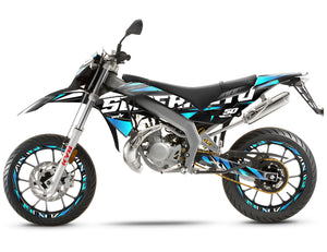 Kit pegatinas Aprilia 50 SX 2006-2017 Visión | pegatinas para moto | personalización 50cc | armysctv