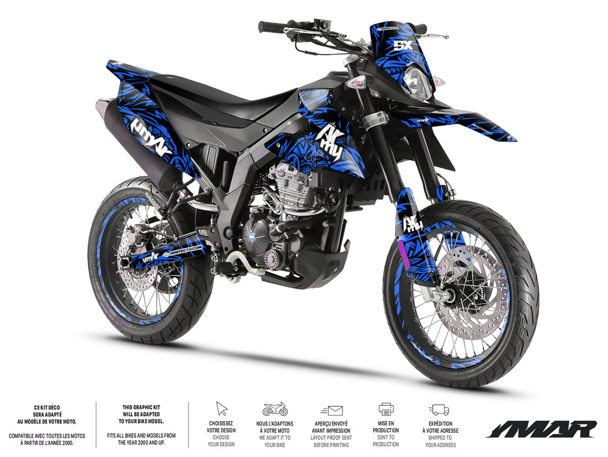 Kit de decoração para mota 125cc Feather - Compatível com Aprilia SX/RX 2018-2023