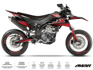 Dekor kit Motorrad 125cc Magix - Kompatibel mit Aprilia SX/RX 2018-2023 für Supermoto Einzigartiger Stil in hochwertigem Vinyl