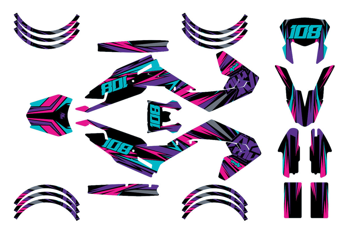 Kit déco moto 50cc Electrify - Compatible avec Aprilia SX/RX 2018-2025