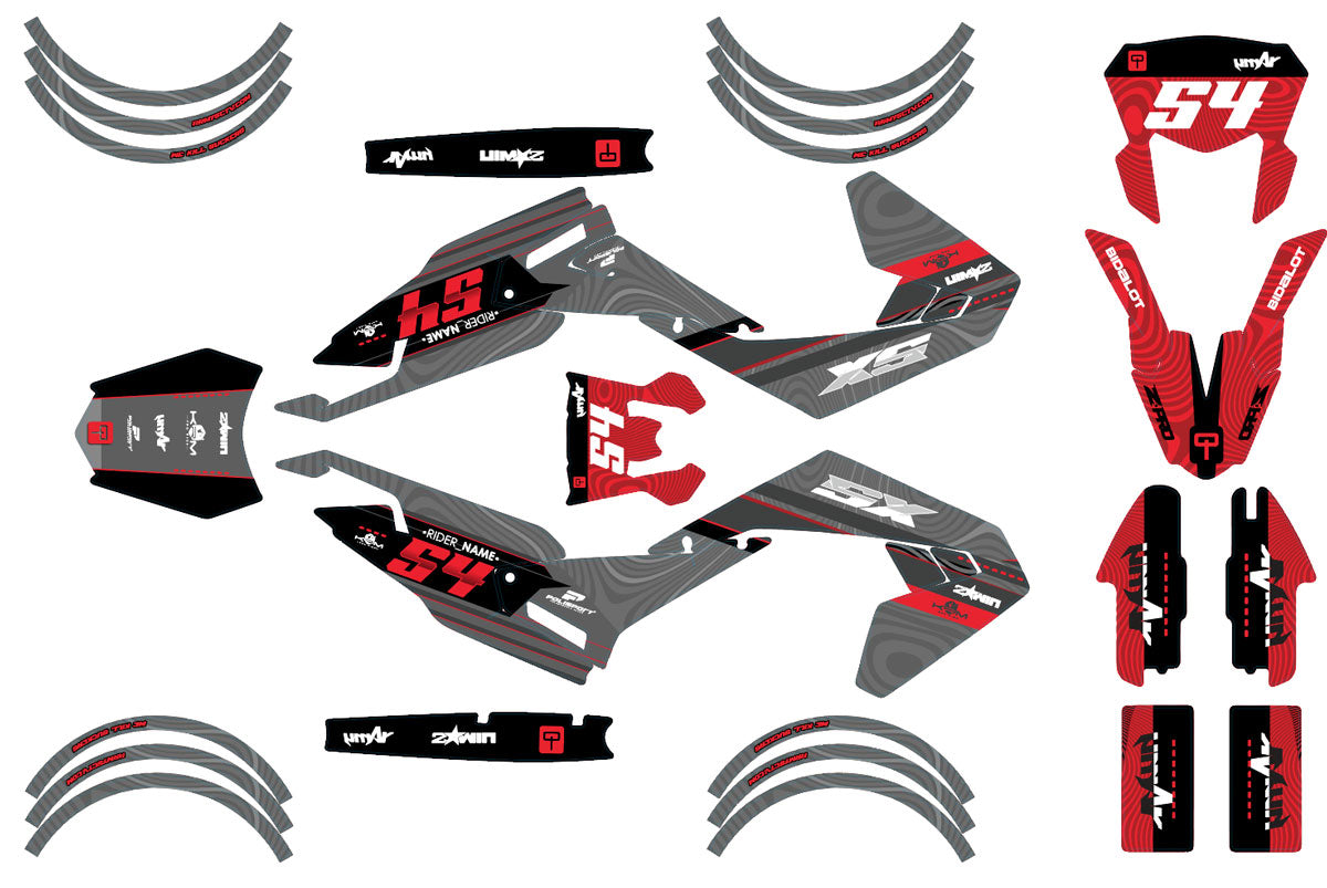 Kit déco moto 50cc Stuff - Compatible avec Aprilia SX/RX 2018-2025