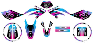 Kit déco Beta RR 50 Motard 2006-2010 Crazy Pink | autocollants moto | personnalisation 50cc | armysctv