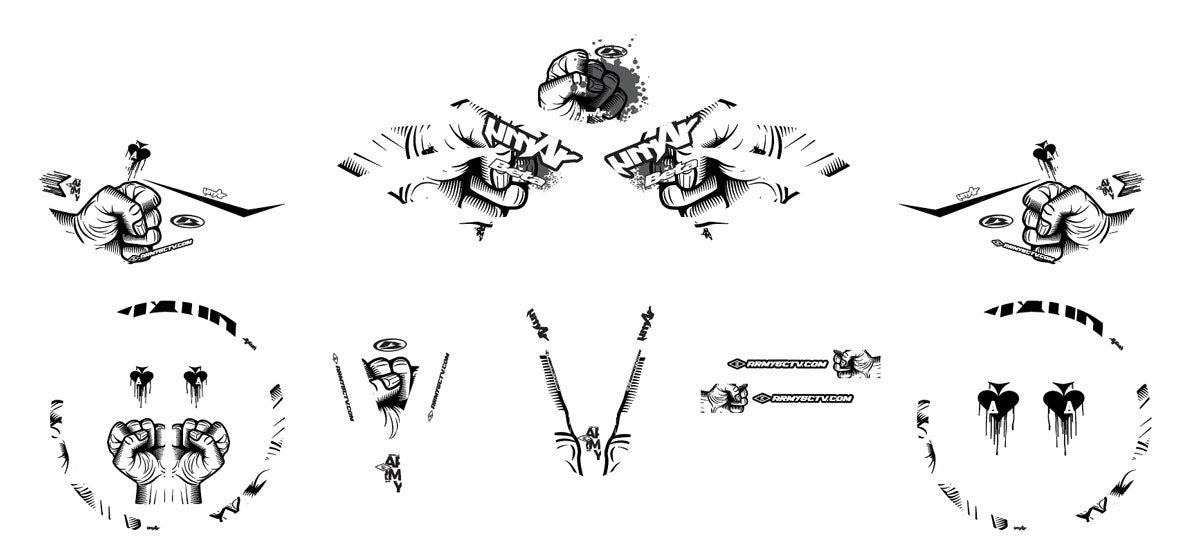 Kit déco Beta RR 50 Motard 2006-2010 Fist | autocollants moto | personnalisation 50cc | armysctv