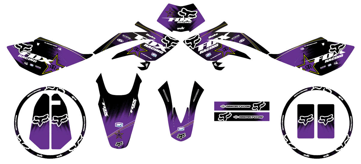 Kit pegatinas Beta RR 50 Motard 2006-2010 Ejército Zorro | pegatinas moto | personalización 50cc | armysctv