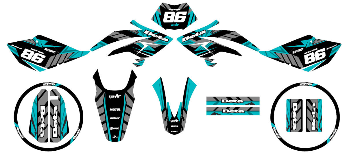 Graphics kit Beta RR 50 Motard 2006-2010 Frost | motorcycle stickers | 50cc customization | armysctv