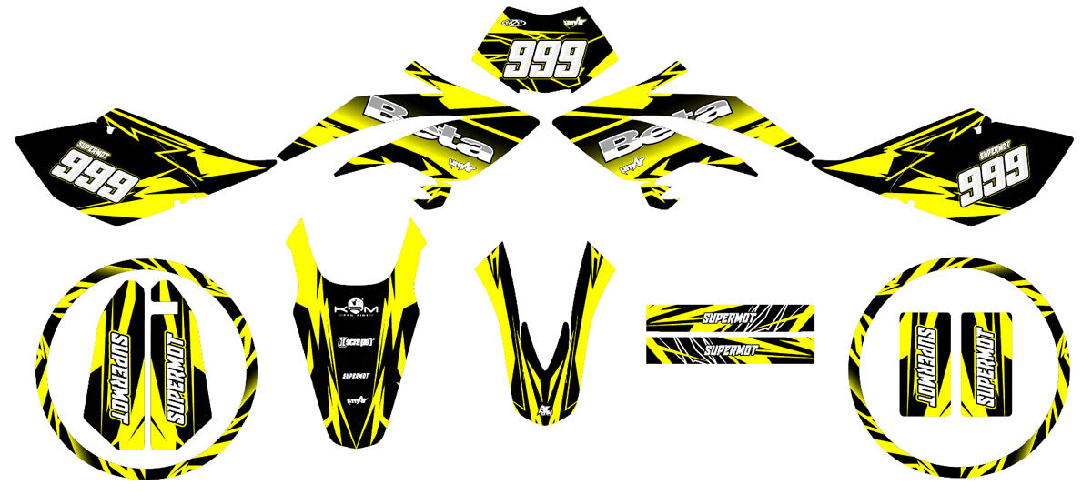 Deko-sett Beta RR 50 Motard 2006-2010 Army åttende | motorsykkelklistremerker | tilpasning 50cc | armysctv