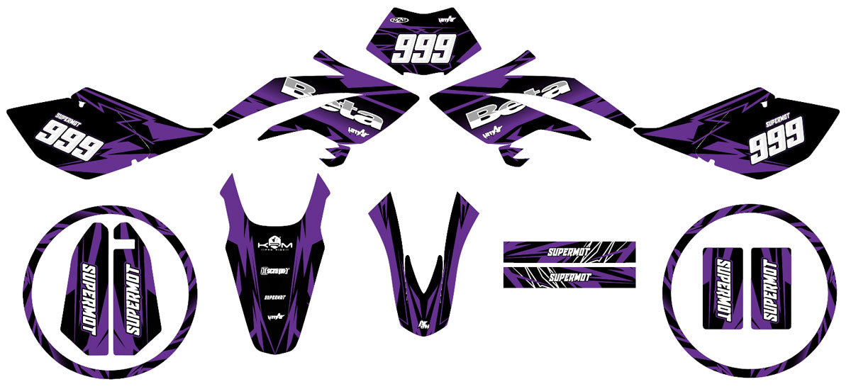 Deko-sett Beta RR 50 Motard 2006-2010 Army åttende | motorsykkelklistremerker | tilpasning 50cc | armysctv