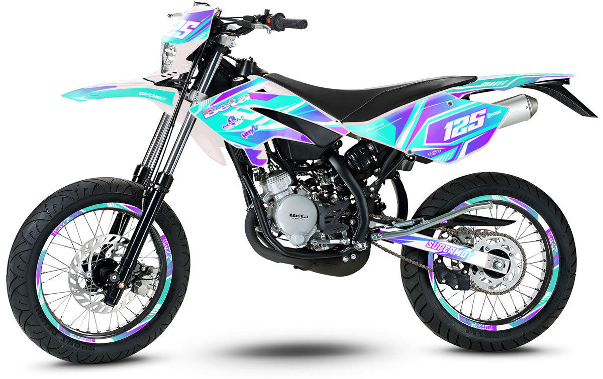 Dekor kit Beta RR 50 Motard 2006-2010 MX Himmel | Motorradaufkleber | Personalisierung 50cc | armysctv