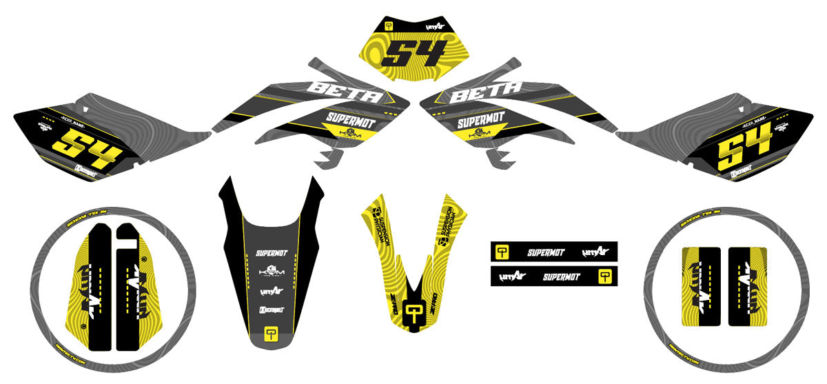 Deko-sett 50cc Beta RR 2006-2010 Quake | motorsykkelklistremerker | tilpasning 50cc | armysctv