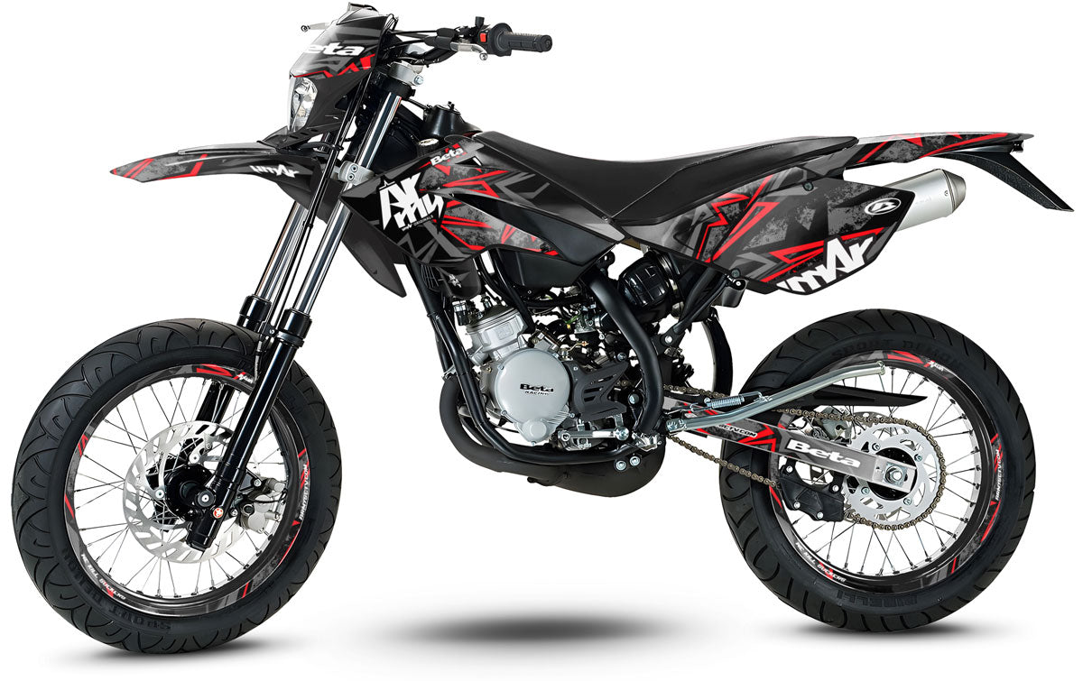 Deko-sett Beta RR 50 Motard 2006-2010 Army Redrum | motorsykkelklistremerker | tilpasning 50cc | armysctv